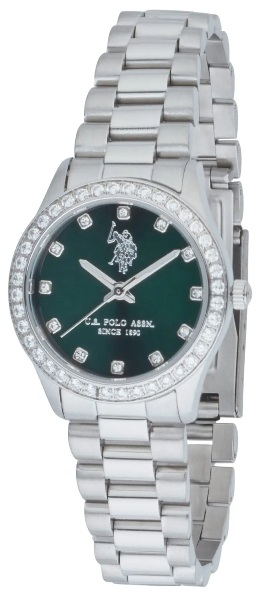 US POLO USP8107ST Camille Silver Metallic Mesh Bracelet