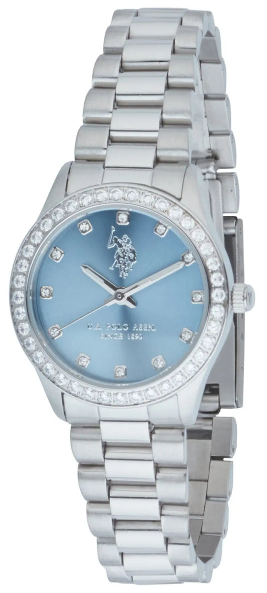 US POLO USP8107ST Camille Silver Metallic Mesh Bracelet