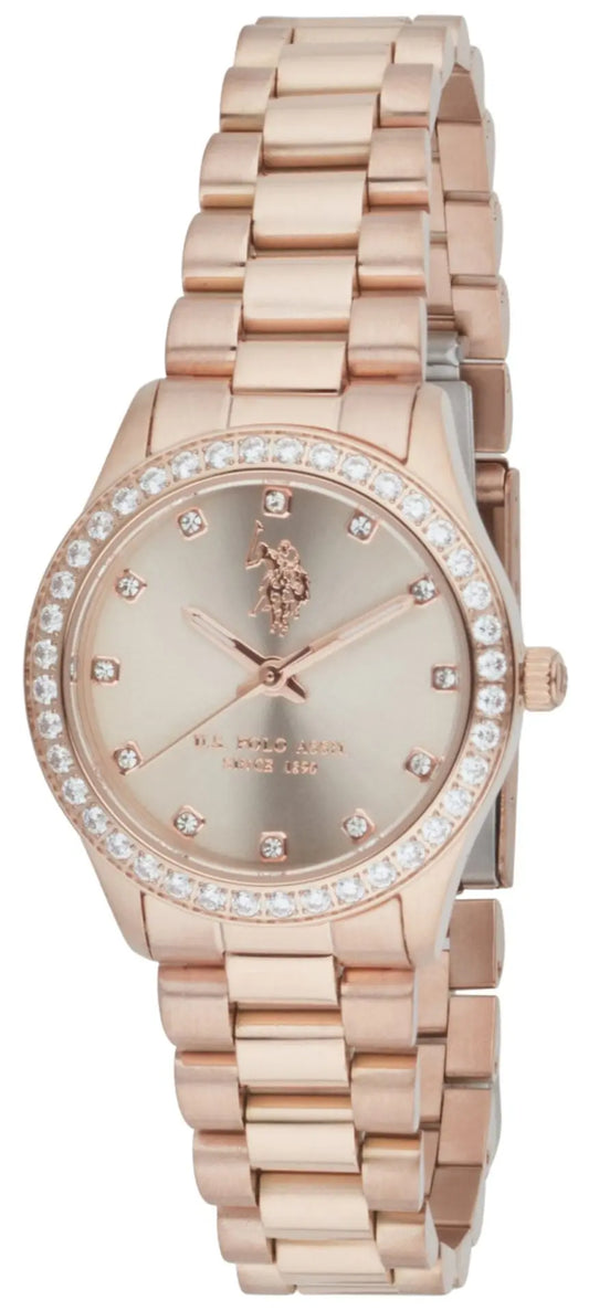 US POLO USP8107ST Camille Silver Metallic Mesh Bracelet