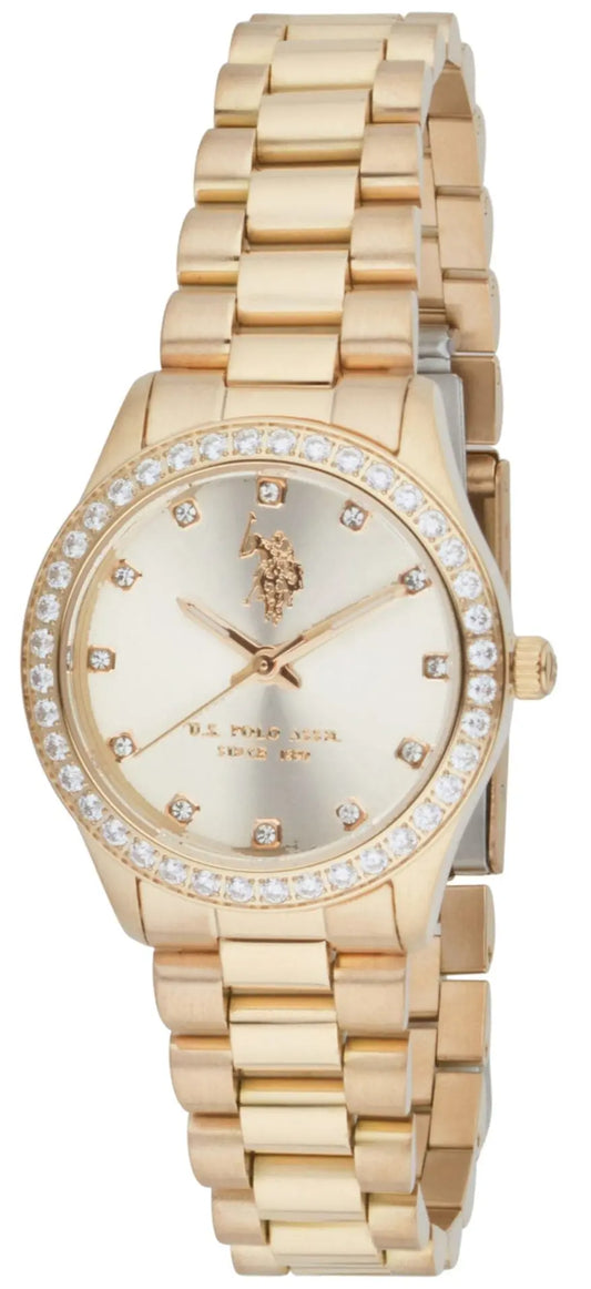 US POLO USP8107ST Camille Silver Metallic Mesh Bracelet