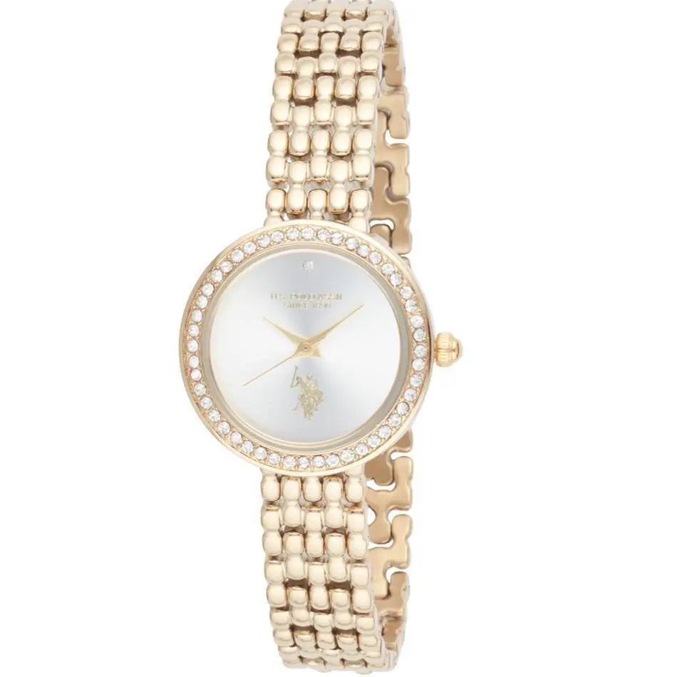 US POLO USP8107ST Camille Silver Metallic Mesh Bracelet