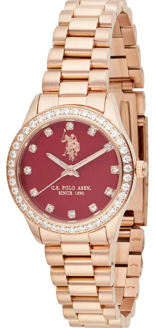 US POLO USP8110YG Camille Gold Metallic Mesh Bracelet