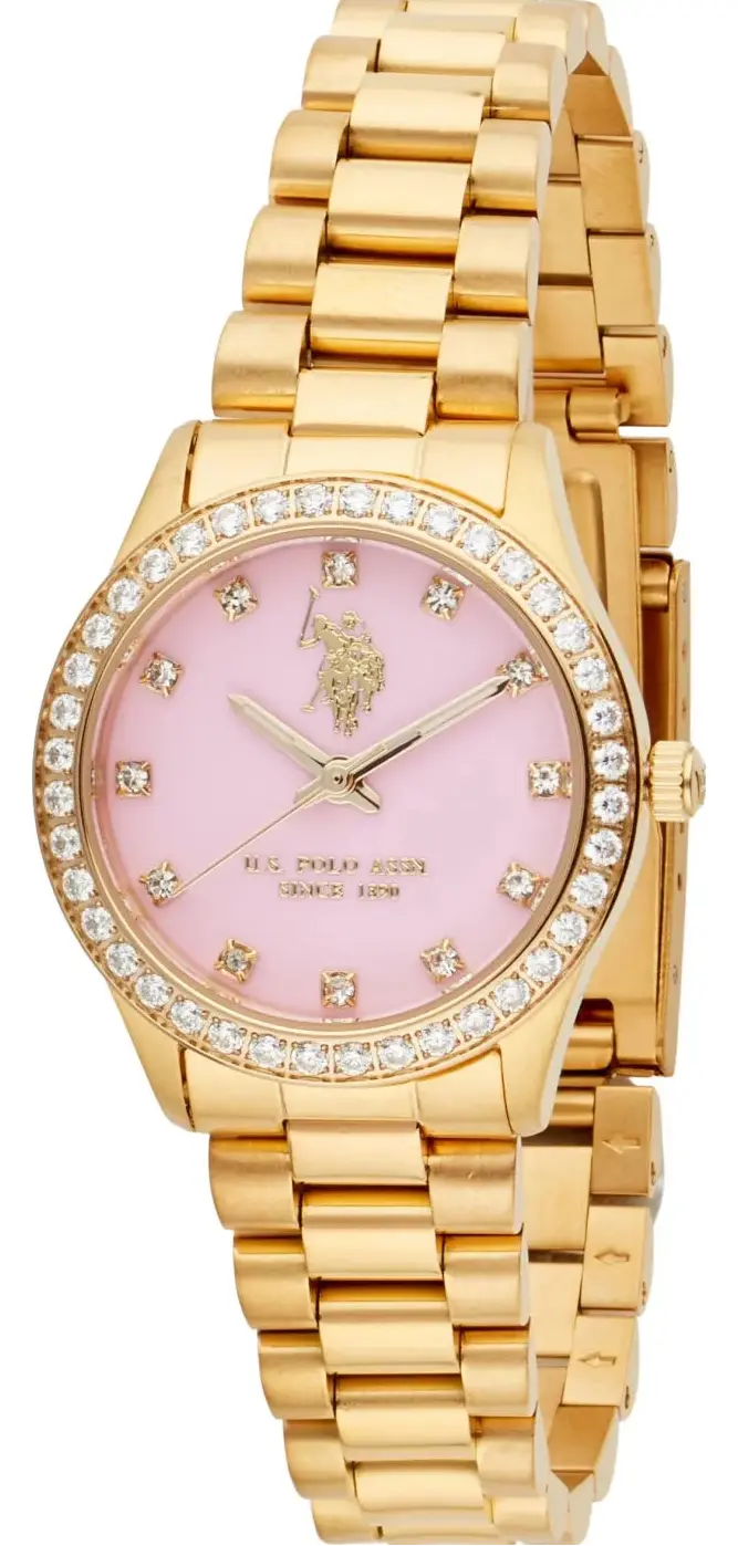 US POLO USP8110YG Camille Gold Metallic Mesh Bracelet