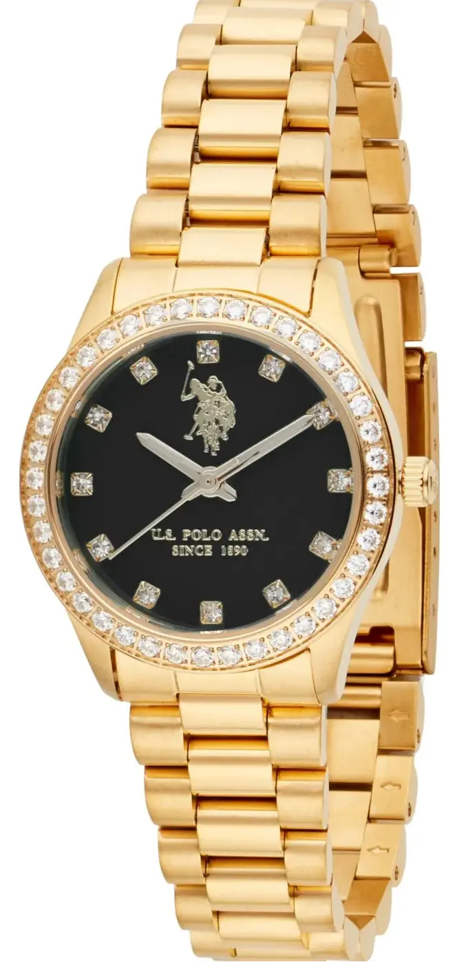 US POLO USP8110YG Camille Gold Metallic Mesh Bracelet