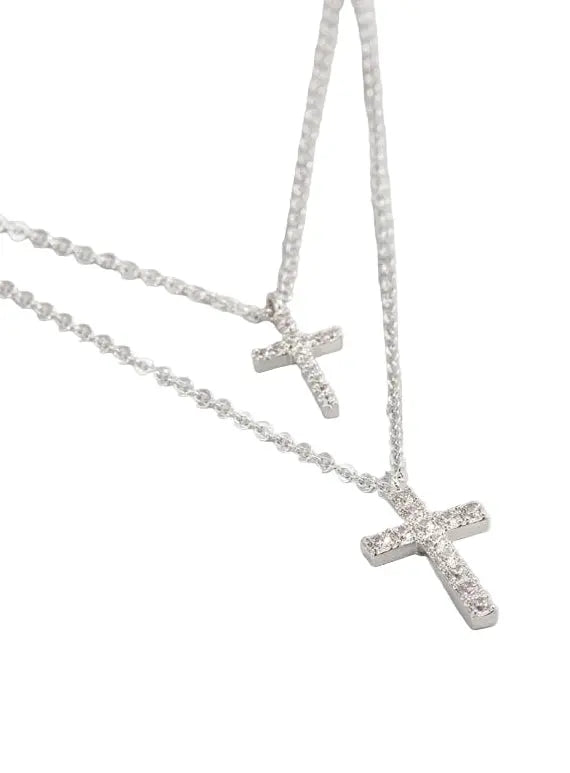 U.S. POLO USPJ268NK Κολιέ με Σταυρό Από Ορείχαλκο με Ζιργκόν