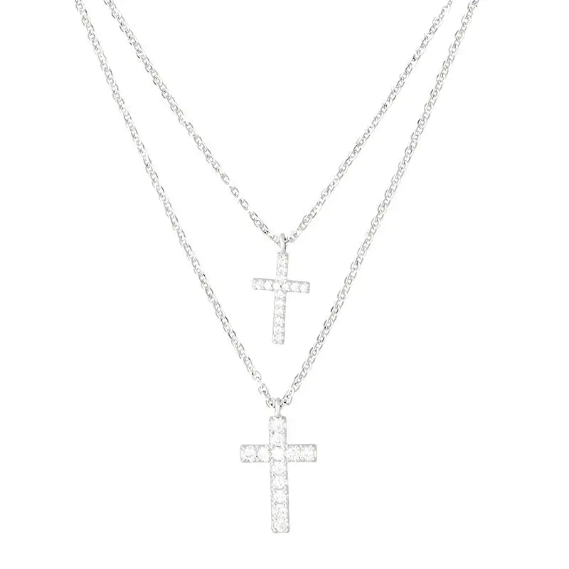 U.S. POLO USPJ268NK Κολιέ με Σταυρό Από Ορείχαλκο με Ζιργκόν