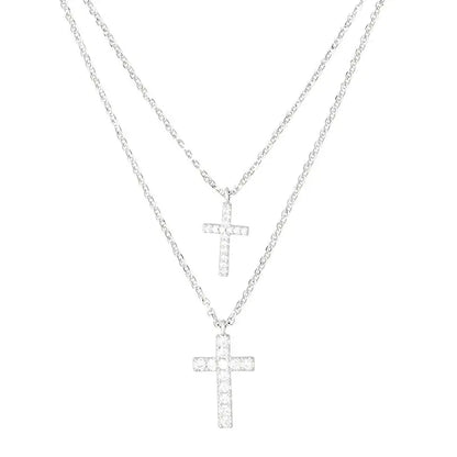 U.S. POLO USPJ268NK Κολιέ με Σταυρό Από Ορείχαλκο με Ζιργκόν