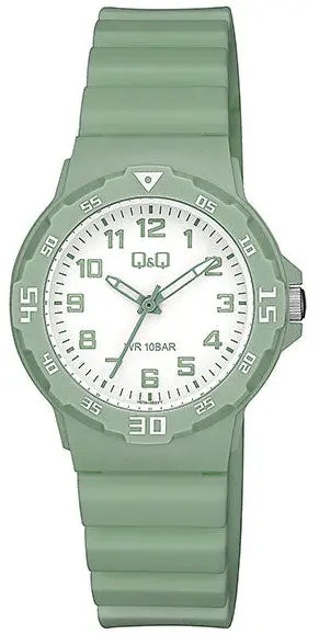 Q&Q V07A005VY Green Rubber Strap