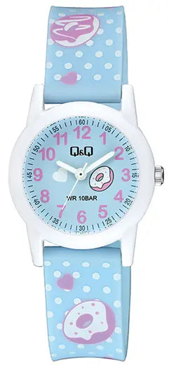 Q&Q V22AJ002VY Kids Light Blue Silicon Strap