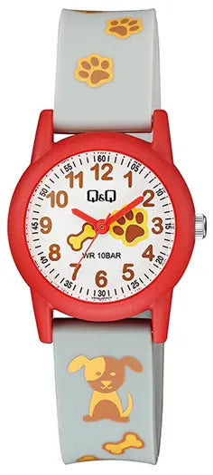 Q&Q V22AJ005VY Kids Grey Silicon Strap