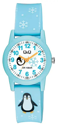 Q&Q V22AJ006VY Kids Light Blue Silicon Strap