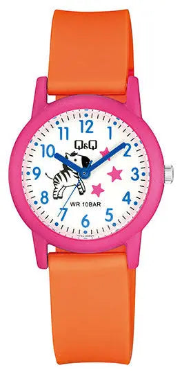 Q&Q V23AJ009VY Kids Orange Rubber Strap