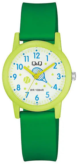Q&Q V23AJ016VY Kids Green Rubber Strap