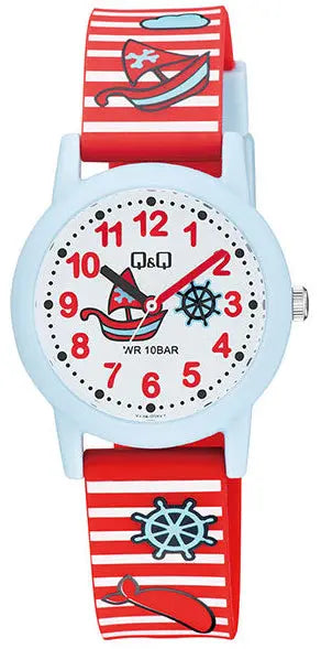 Q&Q V23A-018VY Kids Red Rubber Strap
