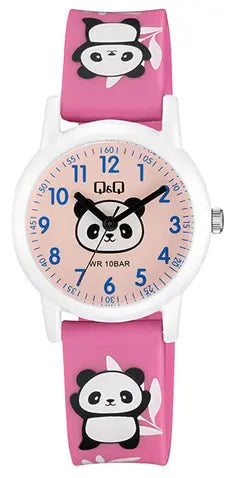 Q&Q V23AJ006VY Kids Pink Silicon Strap