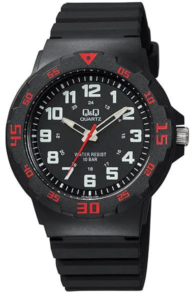 Q&Q VR18J006Y Black Rubber Strap