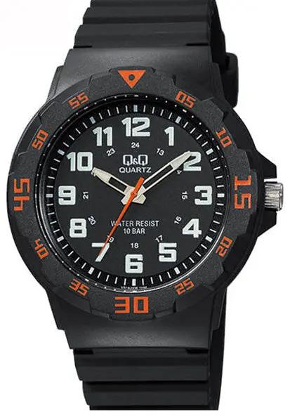 Q&Q VR18J008Y Black Rubber Strap