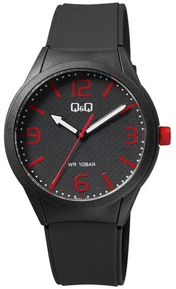 Q&Q VR28J027Y Black Rubber Strap