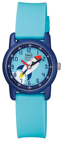 Q&Q VR41J008Y Kids Light Blue Rubber Strap
