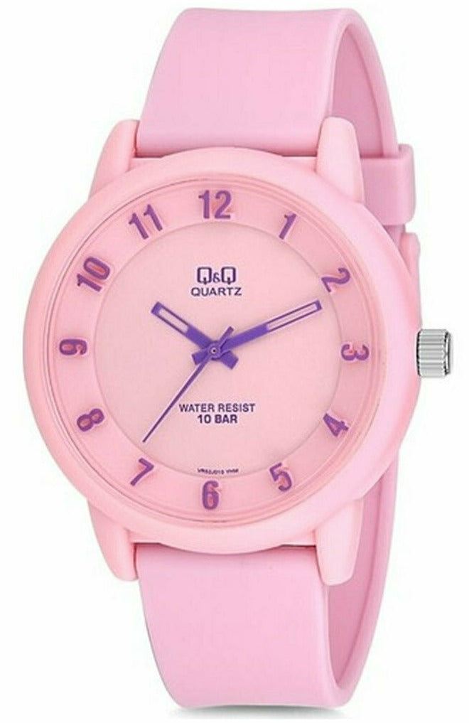 Q&Q VR52J010Y Pink Rubber Strap