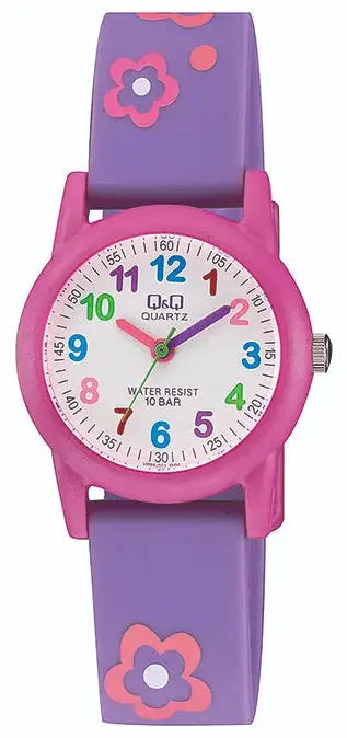 Q&Q VR99J001Y Kids Purple Silicon Strap