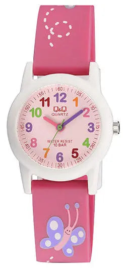 Q&Q VR99J002Y Kids Pink Silicon Strap