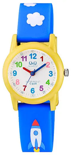 Q&Q VR99J003Y Kids Blue Rubber Strap