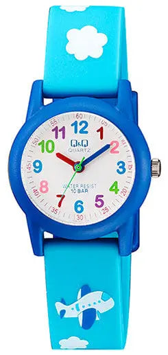 Q&Q VR99J005Y Kids Light Blue Silicon Strap