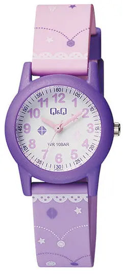 Q&Q VR99J006Y Kids Purple Silicon Strap