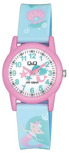 Q&Q VR99J012Y Kids Light Blue Silicon Strap