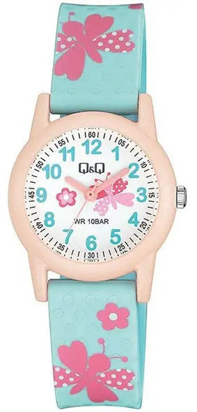 Q&Q VR99J015Y Kids Light Blue Silicon Strap