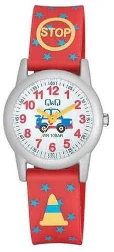 Q&Q VR99J020Y Kids Red Silicon Strap