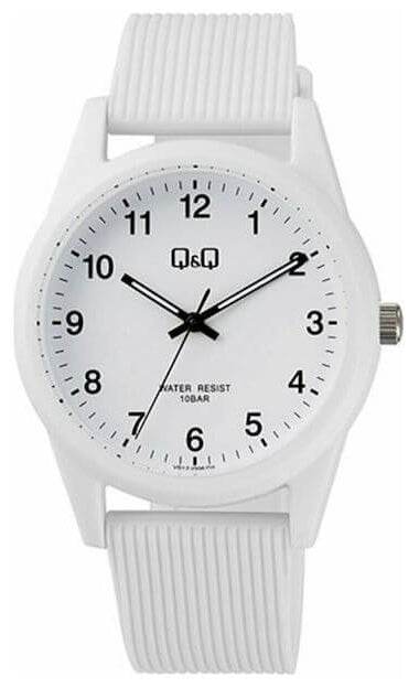 Q&Q VS12J006Y White Rubber Strap