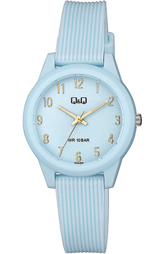 Q&Q VS13J006Y Light Blue Rubber Strap