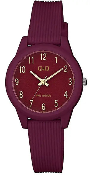 Q&Q VS13J007Y Bordeaux Rubber Strap