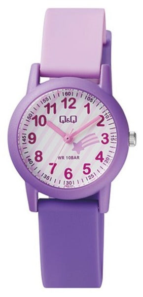 Q&Q VS49J004Y Kids Purple Rubber Strap