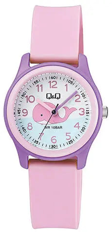 Q&Q VS59J001Y Kids Pink Rubber Strap