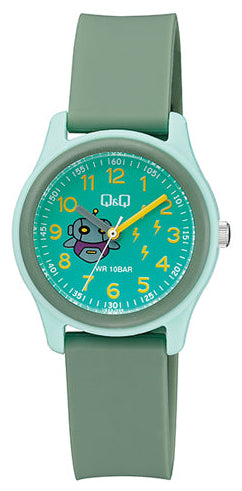 Q&Q VS59J006Y Kids Green Rubber Strap