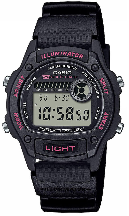 Casio W-220H-1A2VEF Black Rubber Strap