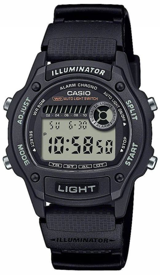 Casio W-220H-1AVEF Black Rubber Strap