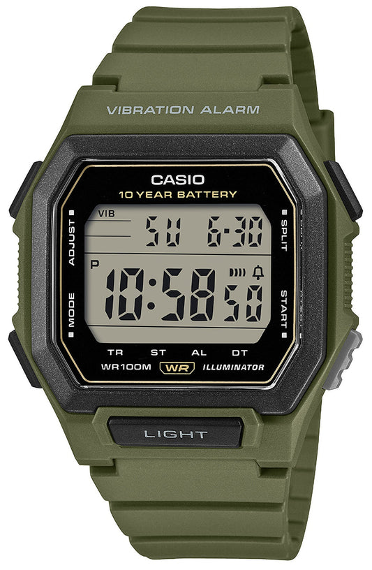 CASIO W-738H-3AVEF Digital Green Rubber Strap