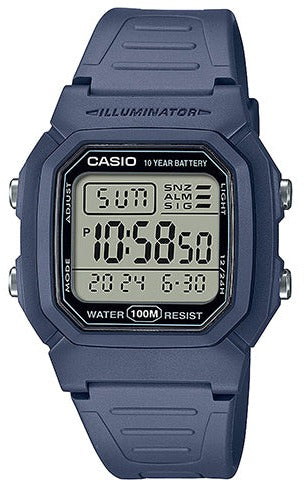 Casio W-800H-2AVES Digital Blue Rubber Strap