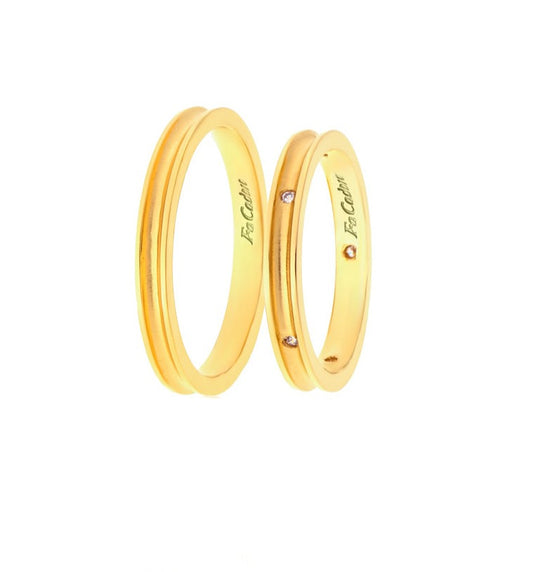 FaCad'oro WR-52 Gold Wedding Rings 9ct or 14ct