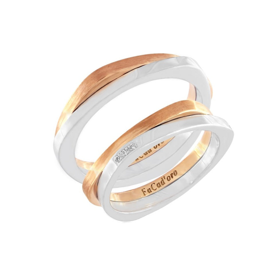 FaCad'oro WR-52 Gold Wedding Rings 9ct or 14ct