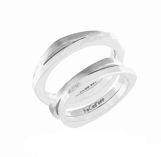 FaCad'oro WR-85S Ασημένιες Βέρες Γάμου