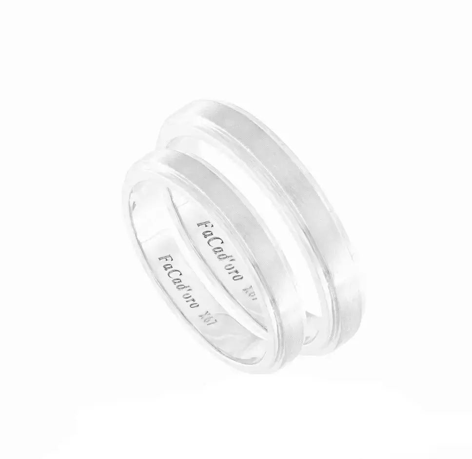 FaCad'oro WR-97S Ασημένιες Βέρες Γάμου
