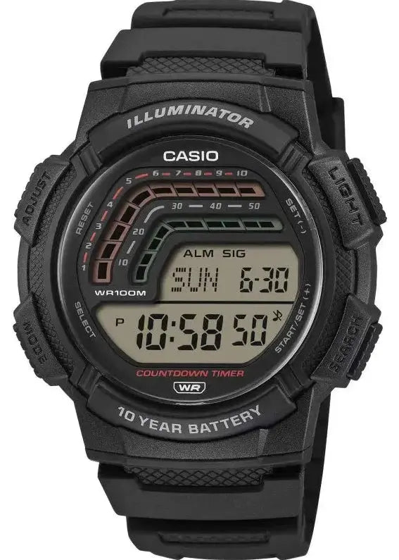 Casio WS-1800-1AVEF Digital Black Rubber Strap