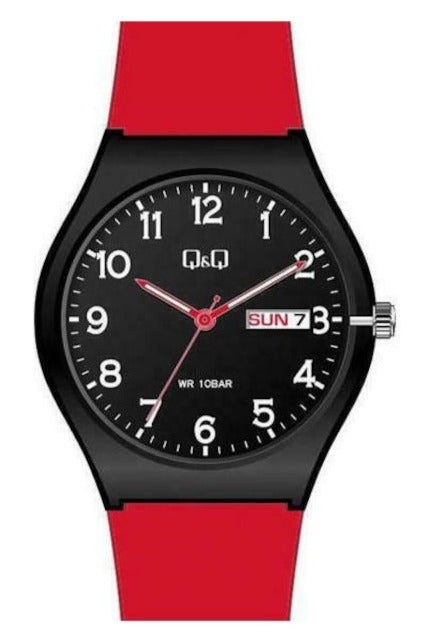 Q&Q A212J009Y Red Rubber Strap
