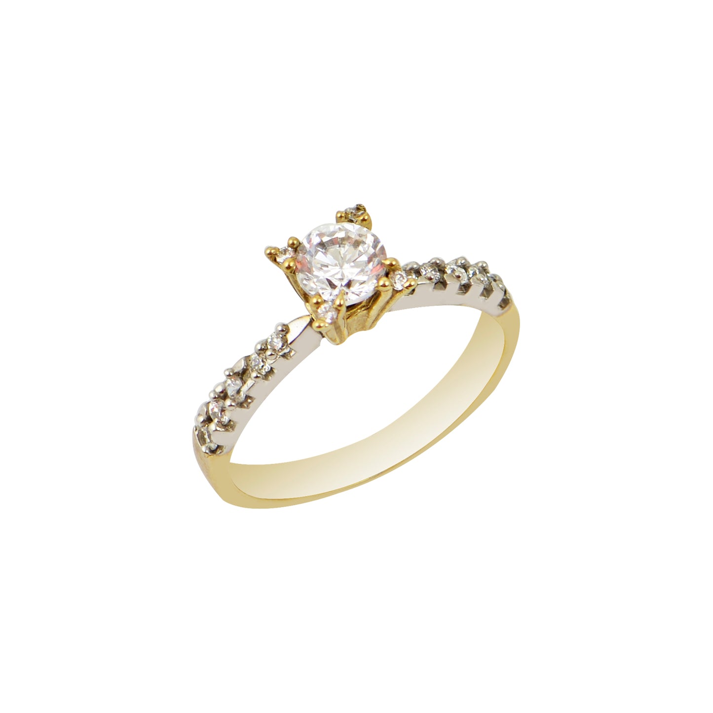 Monostone Ring P18164Y Gold with Zircon K14