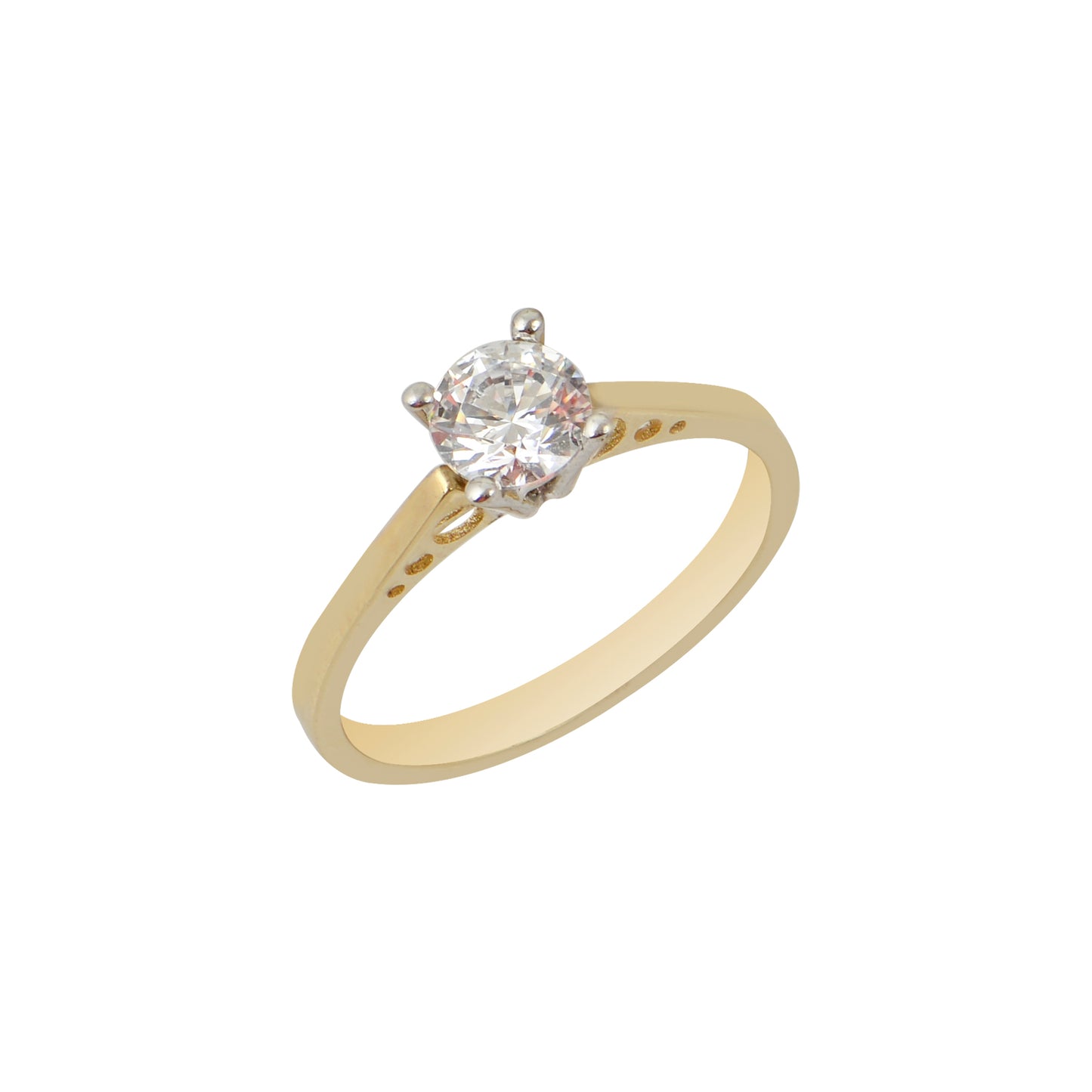 Monostone Ring P18164Y Gold with Zircon K14